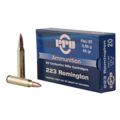 PPU Standard Rifle 223 Remington 55 Grain FMJ (20 Rounds)