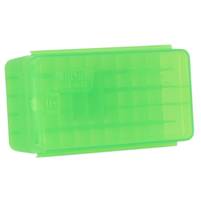 Mtm Side-slide Ammo Box, Mtm P50ss-9m-16  9mm Pstl Slide Stop 50rd Box Grn
