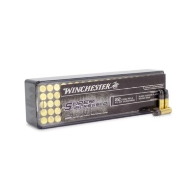 Winchester Super Suppressed 22 LR 45 Grain Black Copper-Plated RN