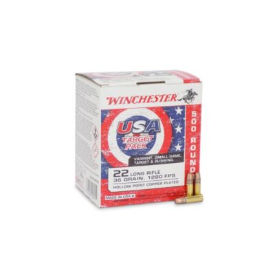 Winchester USA 22 LR 36 Grain Copper Plated HP