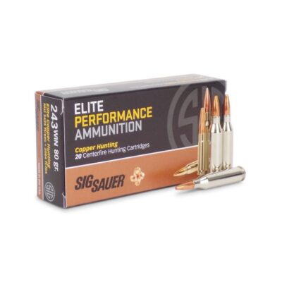Sig Sauer Elite Hunting 243 Winchester 80 Grain Solid Copper HP