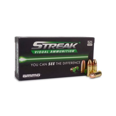 Ammo Inc Streak 9mm 124 Gr Non-Incendiary Green Tracer